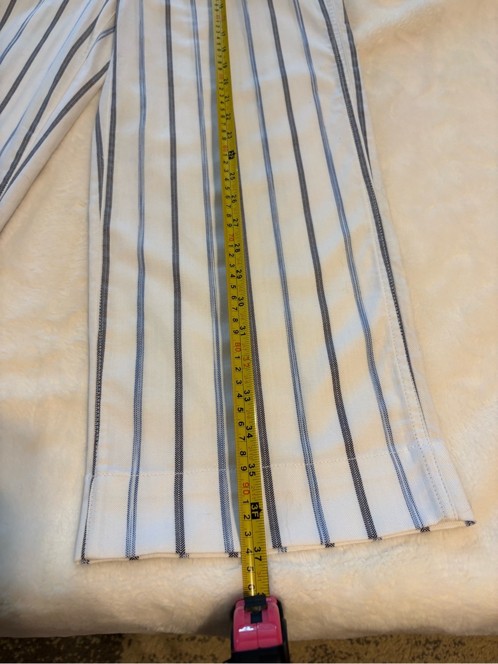 Madewell Slim Emmett Wide Leg Crop Pants 28 Montpellier Stripe NWT High Rise - Picture 7 of 11
